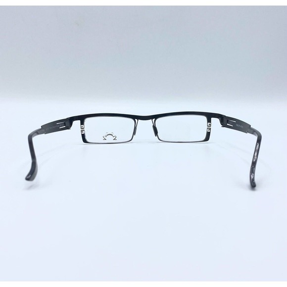 EYE DC V560 001 Black Metal Rectangular Eyeglass Frames 49-19 Made in France - Picture 2 of 7